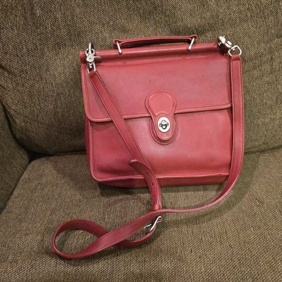 Vintage Coach Red Willis Bag - Picture 1 of 16